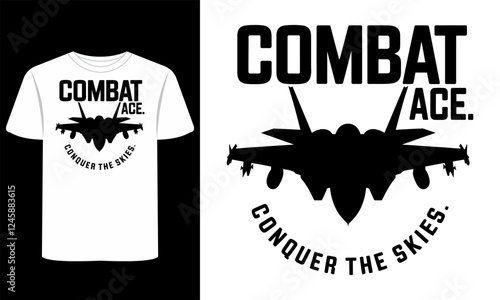 Jet Fighters & Athletic Vector T-Shirt Graphic