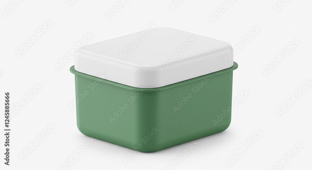 green plastic container isolated green plastic container isolated