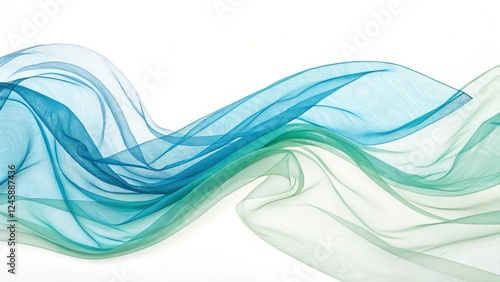 Chiffon Waves on a white background