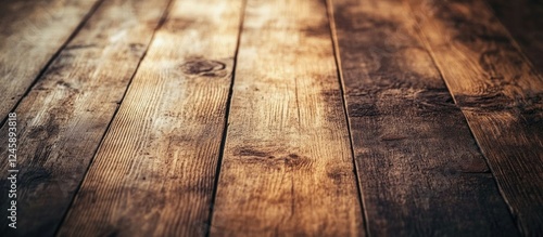 Rustic aged wooden board texture ideal for photography, backgrounds, and design projects. Natural warmth and character in each plank. photo