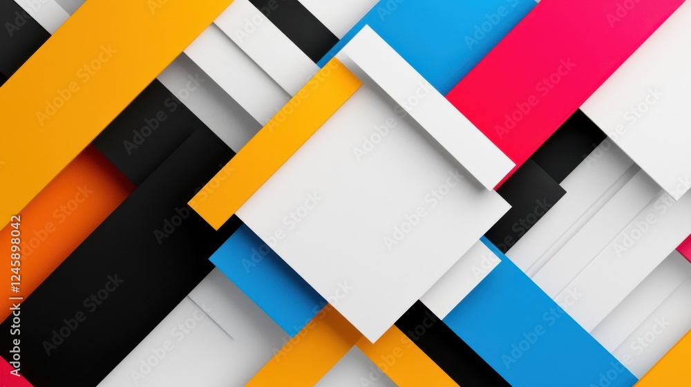 Abstract Geometric Colorful Background with Overlapping Paper Shapes Abstract Geometric Colorful Background with Overlapping Paper Shapes