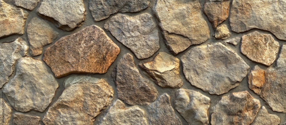 Fototapeta premium detailed stone texture background featuring irregularly shaped rocks in earthy tones for architectural and design applications