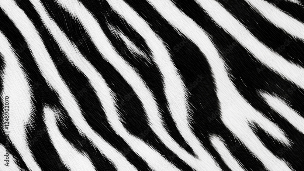 A realistic close-up image of zebra skin/fur. A realistic close-up image of zebra skin/fur.