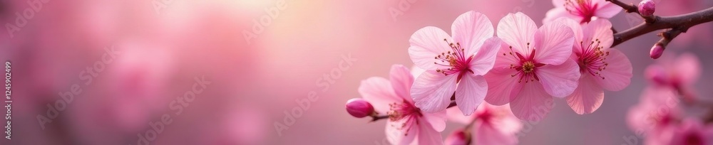 Delicate pink blossoms, soft focus, lush blooms, spring, soft pink, summer flowers