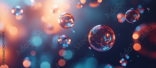 Wallpaper Mural Colorful bokeh lights creating a dreamy atmosphere with iridescent bubbles in a vibrant background Torontodigital.ca