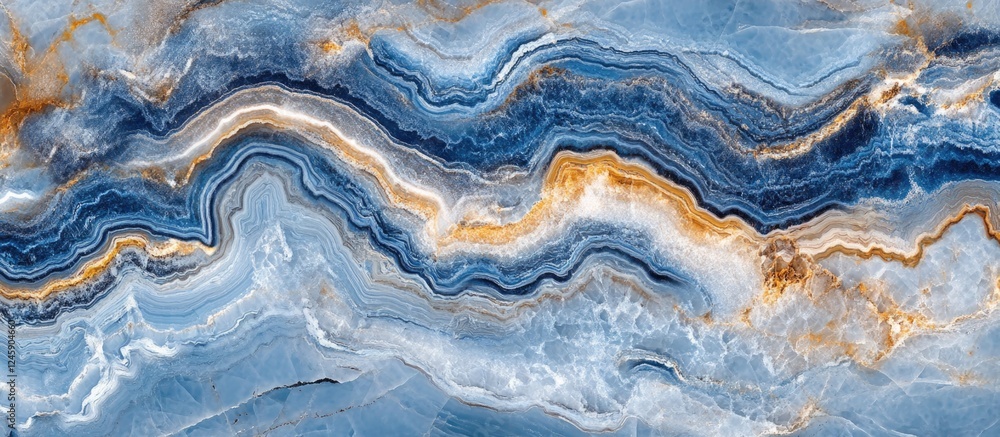 Blue marble texture with intricate patterns and natural veining suitable for backgrounds, decoration, or design elements.