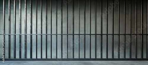 Wallpaper Mural Empty Jail Cell Interior with Barred Walls and Space for Text or Design Elements Torontodigital.ca