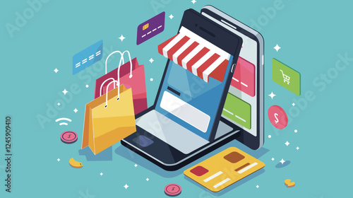 Secure Online Shopping with Smartphone and Credit Card, Mobile Payment Technology