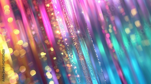 Abstract background with magic light rays and bokeh-defocused lights