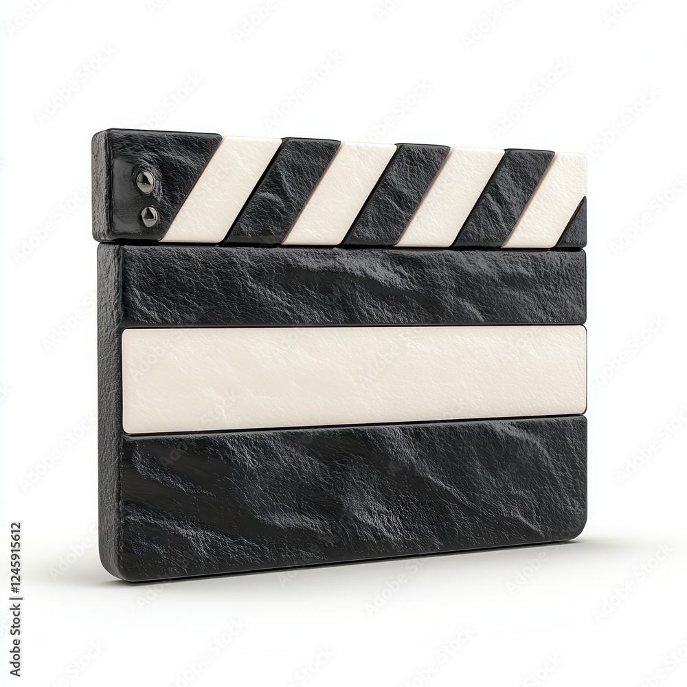 Naklejka premium Stone Texture Clapperboard 3D Render