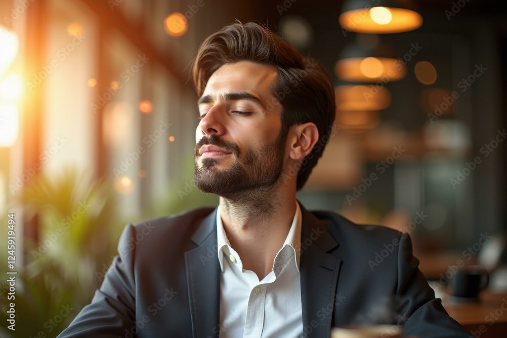 Man is sitting at table with glass of wine Man is sitting at table with glass of wine