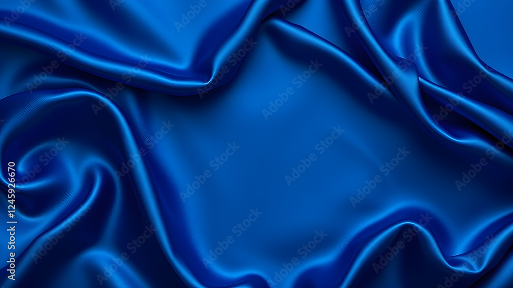 Beautiful dark blue silk satin background. Soft folds on shiny fabric. Luxury background with copy space for text, design. Web banner. Flat lay, top view table.Birthday, Christmas, Generative AI Beautiful dark blue silk satin background. Soft folds on shiny fabric. Luxury background with copy space for text, design. Web banner. Flat lay, top view table.Birthday, Christmas, Generative AI