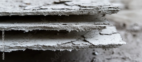Weathered grey asbestos sheets viewed from below showcasing texture and age for use as a background in various design projects