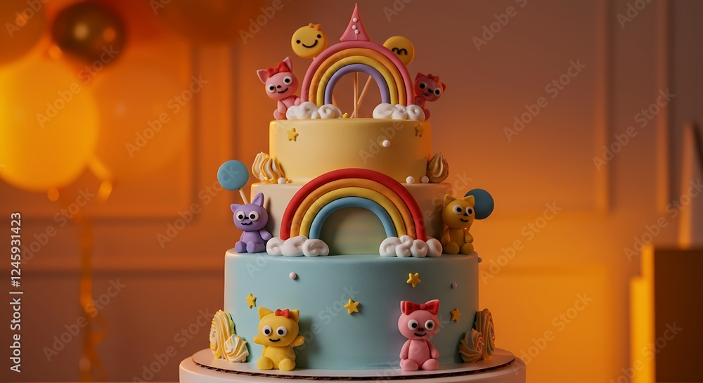 Obraz premium wedding cake with candles