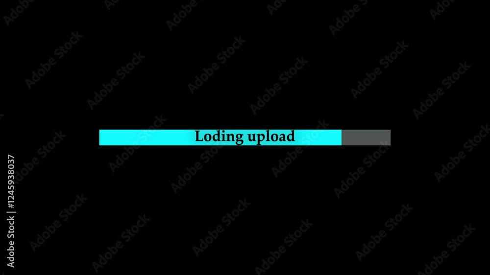 A fluid progress bar that shows the text Loading ... and changing progress status - animation elements for load, update and wait times A fluid progress bar that shows the text Loading ... and changing progress status - animation elements for load, update and wait times