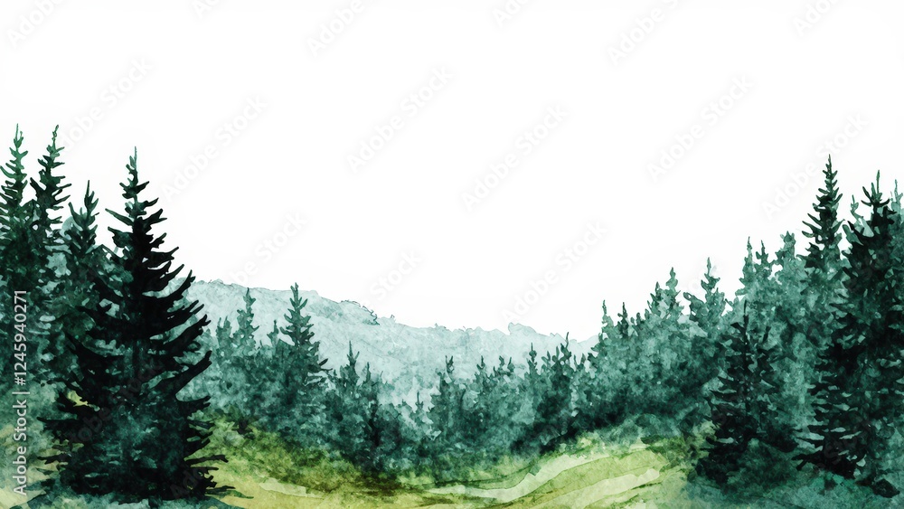 Fototapeta premium painted forest