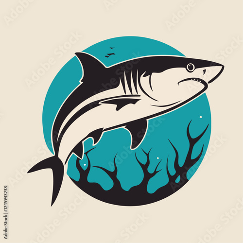 Εκτύπωση καμβά vector illustration of a sark fish