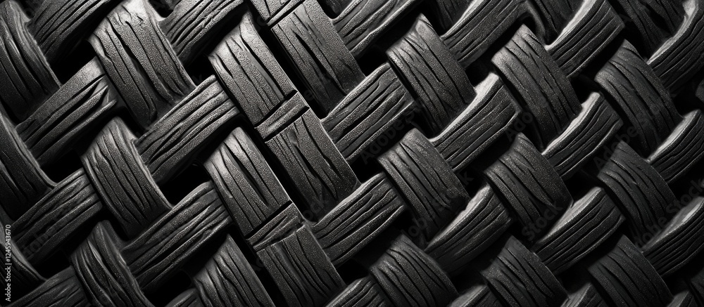 Abstract close-up view of automotive rubber tire tread design showcasing intricate patterns and textures suitable for automotive themes. Abstract close-up view of automotive rubber tire tread design showcasing intricate patterns and textures suitable for automotive themes.