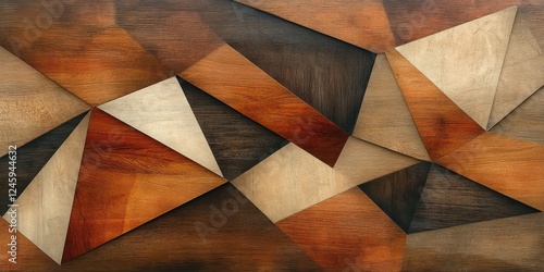 Wallpaper Mural abstract wood texture geometric patterns natural lighting minimalism warm browns light beiges Torontodigital.ca
