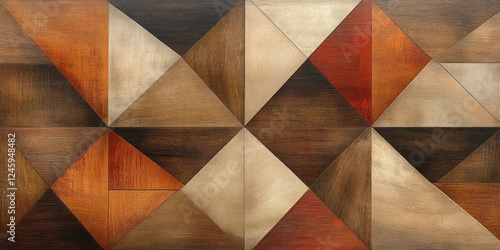 Wallpaper Mural abstract wood texture background geometric design warm tones natural lighting Torontodigital.ca