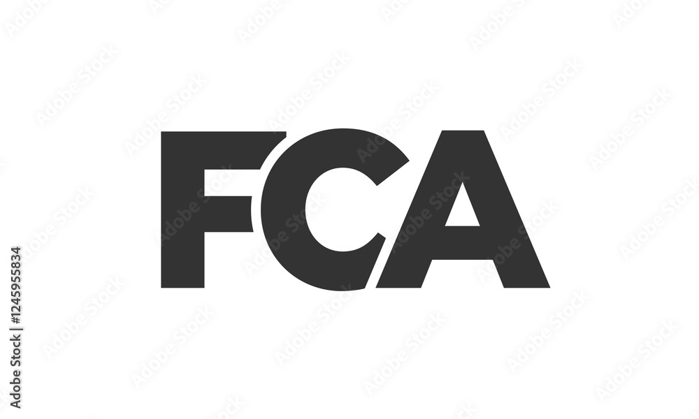 FCA logo design template with strong and modern bold text. Initial based vector logotype featuring simple and minimal typography. Trendy company identity. FCA logo design template with strong and modern bold text. Initial based vector logotype featuring simple and minimal typography. Trendy company identity.