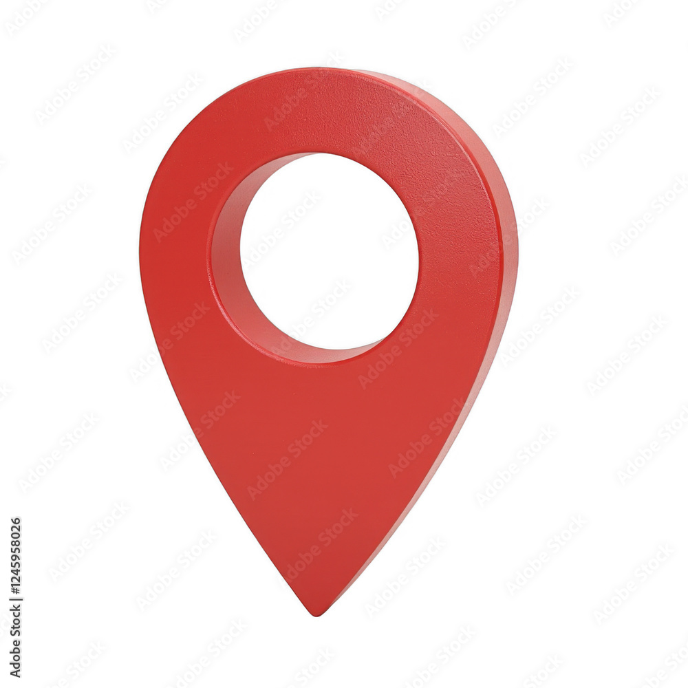 Bright red location pin, vibrant symbol representing navigation or destination, ideal for travel apps or maps interface. Isolated on white background or PNG Bright red location pin, vibrant symbol representing navigation or destination, ideal for travel apps or maps interface. Isolated on white background or PNG