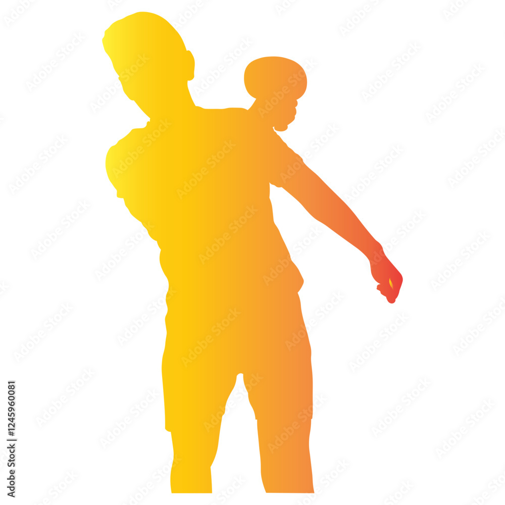 Table Tennis Player Silhouette on White Background. Vector Illustration in Colorful Design. Table Tennis Player Silhouette on White Background. Vector Illustration in Colorful Design.