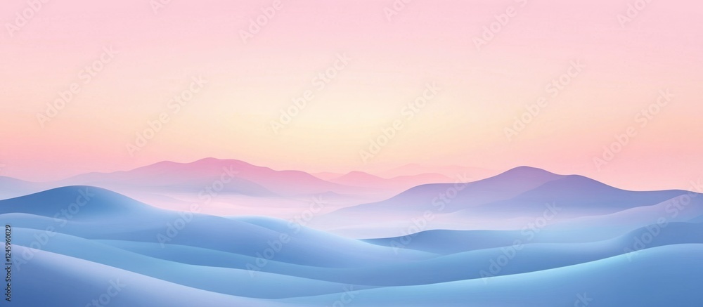 Soft Misty Landscape Background with Gentle Gradient Colors for Creative Designs Soft Misty Landscape Background with Gentle Gradient Colors for Creative Designs