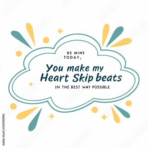 You make my heart skip beats in the best way possible typography t shirt design