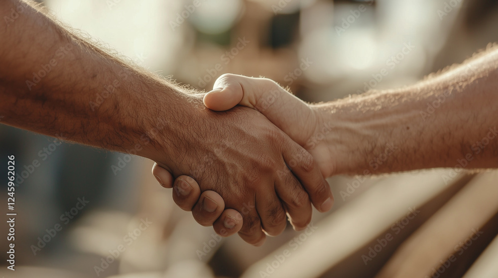 Fair Payment for Migrant Worker with Supervisor Handshake Fair Payment for Migrant Worker with Supervisor Handshake