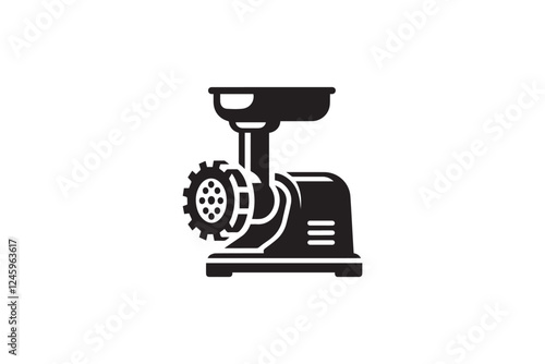 meat mixer  meat grinder vector silhouette isolated in white background