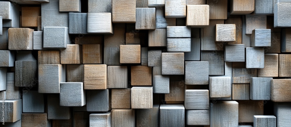 Cubic Wooden Blocks Arranged to Form Blank Space for Text Ideal for Creative Design and Typography Projects Cubic Wooden Blocks Arranged to Form Blank Space for Text Ideal for Creative Design and Typography Projects