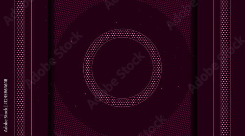 Elegant banner template with pattern geometric shape | Decorative abstract background for web, texture, greeting, flyer, futuristic | Creative dark carmine Islamic background  