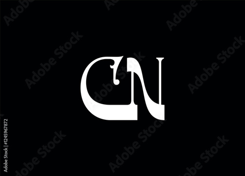 CN logo desing and monogram logo