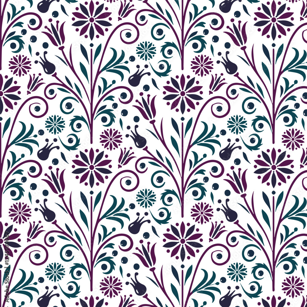 seamless abstract floral pattern with beautiful botanical elements for fabric fashion and wallpaper seamless abstract floral pattern with beautiful botanical elements for fabric fashion and wallpaper