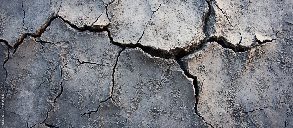 Obraz premium Damaged concrete surface displaying scratches, cracks, and weathered textures ideal for backgrounds or construction-related designs.