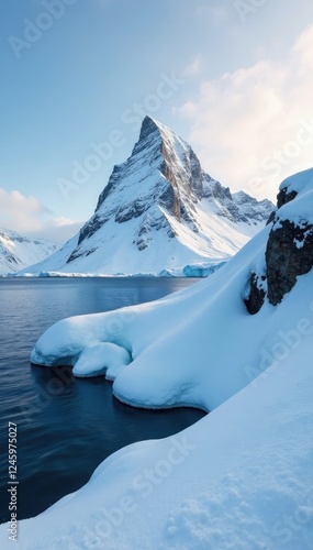 Snowy landscape at Northern tip of Prins Karls Forland Spitsbergen, spitsbergen, landscape photo