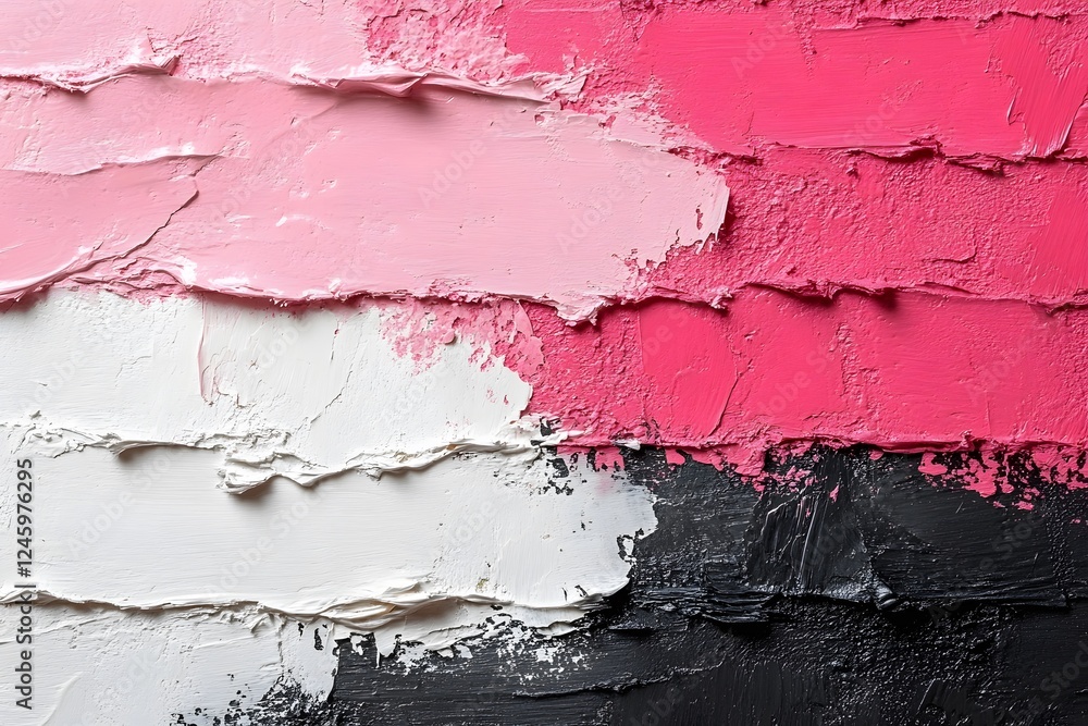 Abstract Colorful Paint Texture with Pink, White, and Black Layers for Artistic Design Abstract Colorful Paint Texture with Pink, White, and Black Layers for Artistic Design