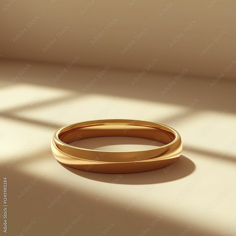 Elegant gold ring on a soft background. Elegant gold ring on a soft background.