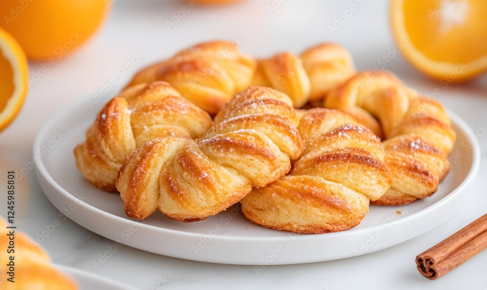 a plate with a collection of freshly baked oil cookies with a golden brown color,Generative AI a plate with a collection of freshly baked oil cookies with a golden brown color,Generative AI