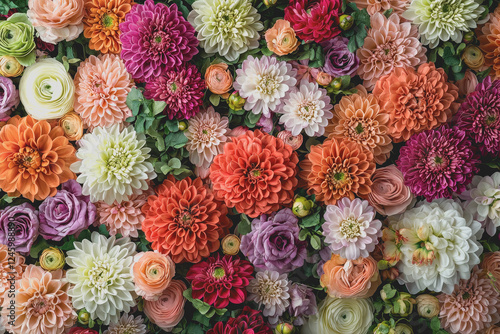 Wallpaper Mural Large bunch of colorful flowers arranged in a vibrant bouquet showcasing various types and species of blooms in a natural setting Torontodigital.ca