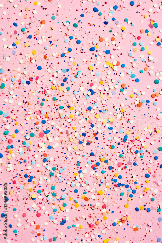 Colorful confetti scattered on a pink background, representing a festive and joyful atmosphere, ideal for celebrations, parties, and events, showcasing a lively and vibrant theme. Colorful confetti scattered on a pink background, representing a festive and joyful atmosphere, ideal for celebrations, parties, and events, showcasing a lively and vibrant theme.