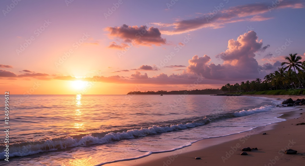 Fototapeta premium Sunset view from the coast