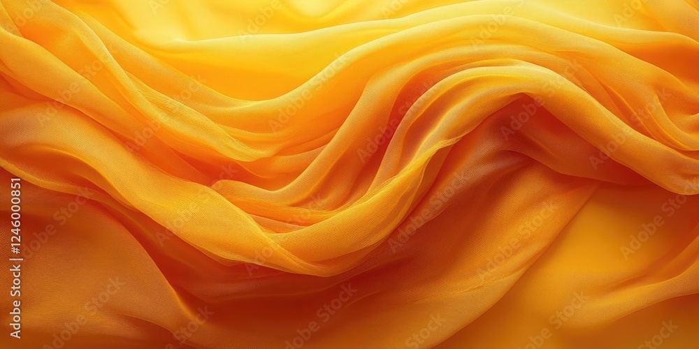Elegant flowing yellow fabric texture creating a luxurious backdrop with ample copy space for text or branding purposes. Elegant flowing yellow fabric texture creating a luxurious backdrop with ample copy space for text or branding purposes.
