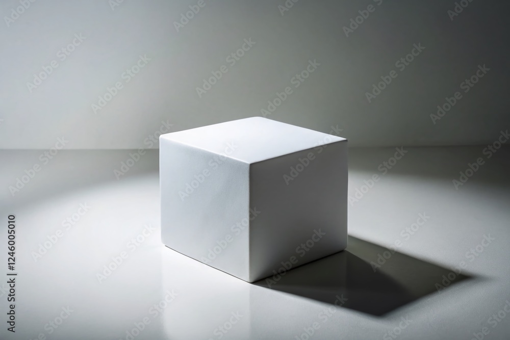 Minimalist White Cube: Modern Geometric Design Studio Photography Minimalist White Cube: Modern Geometric Design Studio Photography