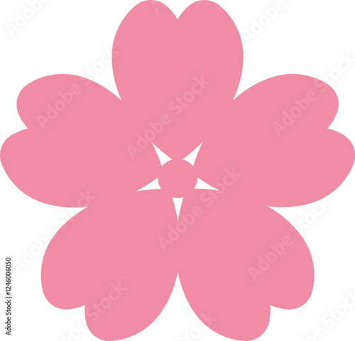 Cherry Peach plum Blossom flower spring flowers flat vector icon set for apps websites or print.