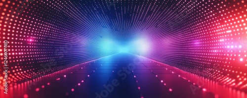 Wallpaper Mural Futuristic digital technology background with glowing particles and abstract grid, representing innovation and data flow. Torontodigital.ca