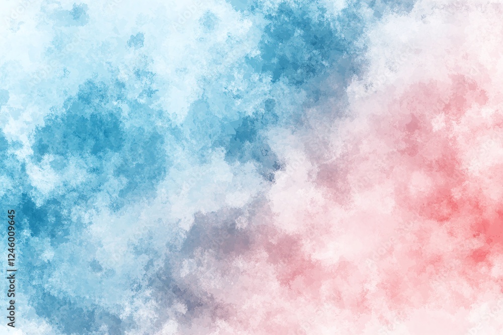 Abstract Blue and Pink Watercolor Texture with Cloudy Strokes and Soft Blended Background Design Abstract Blue and Pink Watercolor Texture with Cloudy Strokes and Soft Blended Background Design