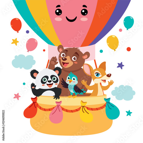 Animals Flying With Air Balloon
