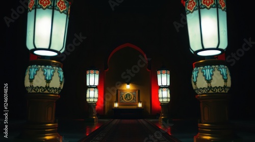 red lantern in the night